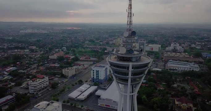 Aerial view of landscape in Alor Setar, Kedah, Malaysia. Landscape view of cityscape Alor Setar