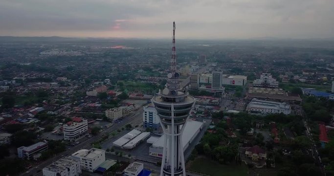Aerial view of landscape in Alor Setar, Kedah, Malaysia. Landscape view of cityscape Alor Setar