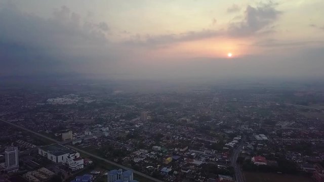 Aerial view of Alor Setar, Kedah, Malaysia. 