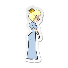 sticker of a cartoon princess