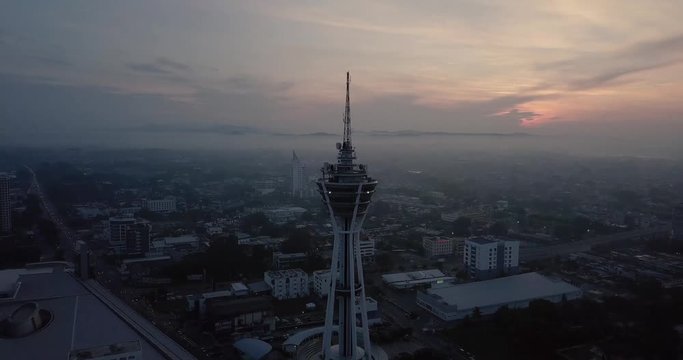Aerial view landscape of Alor Setar Kedah. Alor Setar Tower is one of the famous tourist attraction in Kedah Malaysia