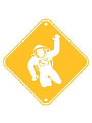 achtung schild zone gefahr warnung astronaut weltall kosmonaut raumfahrer raumschiff rakete science fiction weltraumfahrer forscher fliegen schweben schwerelos raumanzug zukunft clipart