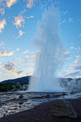 Eruption des Geysirs, Island