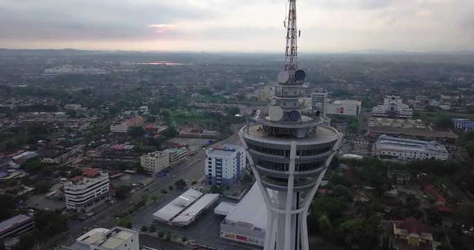 Alor Setar, Kedah, Malaysia, April 2018 : Aerial view of Alor Setar Town, Kedah Malaysia. The Tower is one of the famous place to visit in Kedah