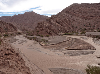 The view alongside the scenic route 76, in La Rioja province, Argentina. 