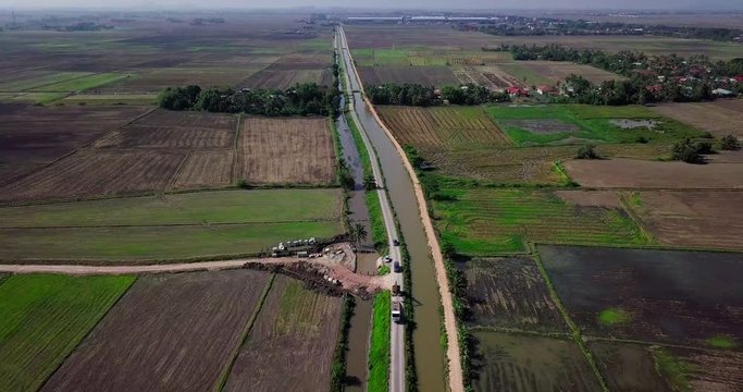 Beautiful aerial view of landscape in Alor Setar, Kedah Malaysia. Nothern state in Malaysian country