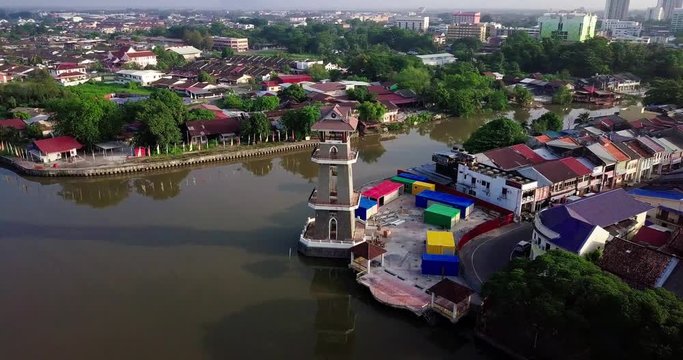 Beautiful aerial view of landscape in Alor Setar, Kedah Malaysia. Nothern state in Malaysian country