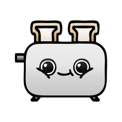 gradient shaded cartoon of a toaster