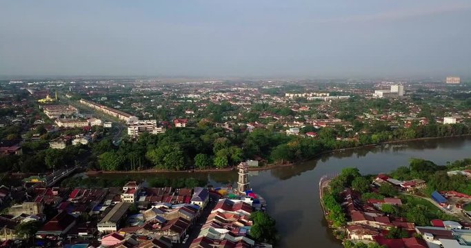 Beautiful aerial view of landscape in Alor Setar, Kedah Malaysia. Nothern state in Malaysian country