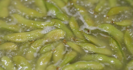 Boiling with edamame