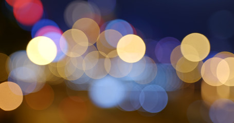 Blur of city night view