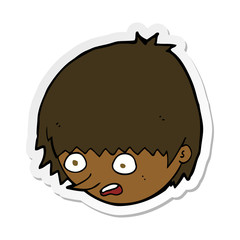 sticker of a cartoon stressed face
