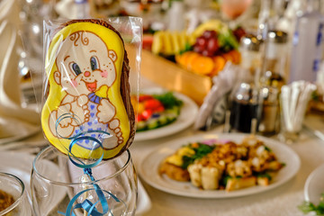 festive food on the table. A collage of different food in a restaurant. The concept of healthy eating and diet