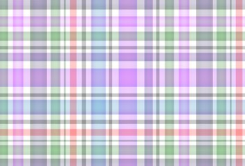 Seamless plaid pattern with colorful stripes. Pastel colored background checkered motif