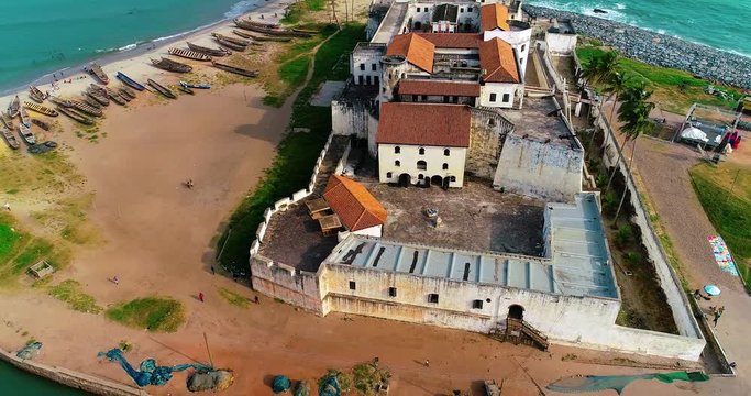 Elmina Castle was erected by the Portuguese in 1482 as S&atilde;o Jorge da Mina Castle. It is the oldest European building in existence south of the Sahara.