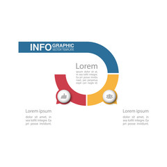 Vector infographic template for  diagram, graph, presentation, chart, business concept with 2 options.