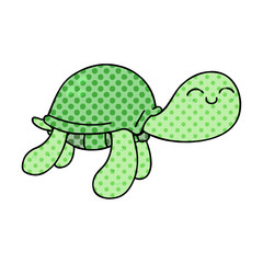 quirky comic book style cartoon turtle