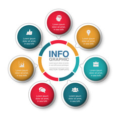 Vector infographic template for  diagram, graph, presentation, chart, business concept with 7 options.