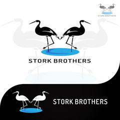 This logo has a picture of stork brothers. This logo is good to use as a company logo or various other creative businesses as needed. But it can also be used as an application logo.