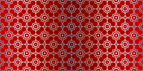 Abstract Vector Seamless Pattern With Abstract Geometric Style. Repeating Sample Figure And Line. For Fashion Interiors Design, Wallpaper, Textile Industry. Silver red color