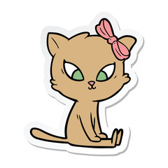 sticker of a cartoon cat