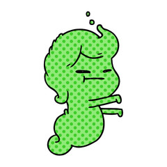 cartoon of kawaii scary ghost