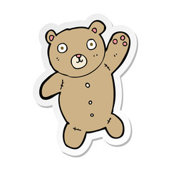 Obraz na płótnie Canvas sticker of a cartoon cute teddy bear