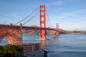 View of the Golden Gate Bridge . San Francisco, California, USA.