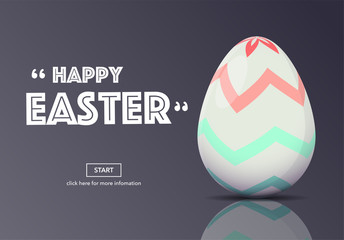 Horizontal Web Banners with Easter Concept