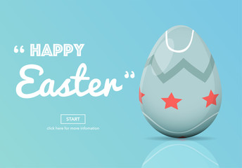 Horizontal Web Banners with Easter Concept
