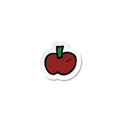 sticker of a cartoon apple symbol