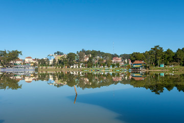 Fototapeta na wymiar Xuan Huong lake in Dalat, Vietnam