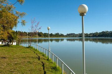 Obraz premium Xuan Huong lake in Dalat, Vietnam