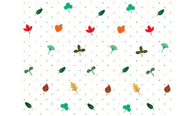 Leaves flat design vector background