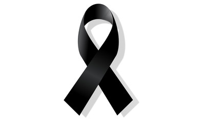Black ribbon for commemorate