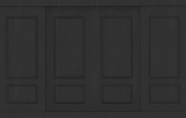 3d rendering. luxury black classical pattern wood wall background