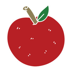 quirky hand drawn cartoon apple
