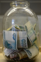 money in jar