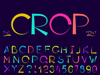 Set of vector abstract font and alphabet