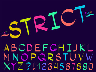 Set of vector abstract font and alphabet