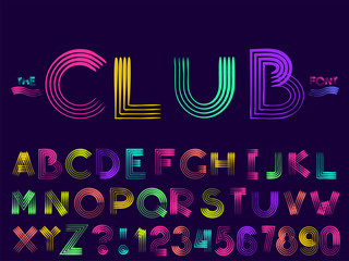 Set of vector abstract font and alphabet