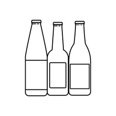 beer bottles isolated icon