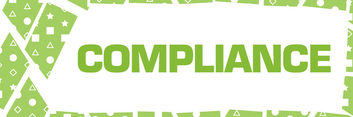 Compliance Green White Chunks Left Border 