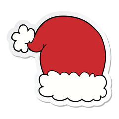 sticker of a cartoon christmas hat