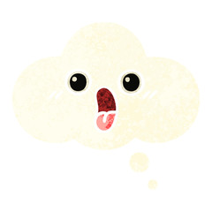 retro illustration style cartoon thought bubble
