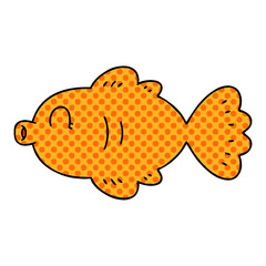 quirky comic book style cartoon fish