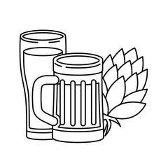 glass with beer isolated icon