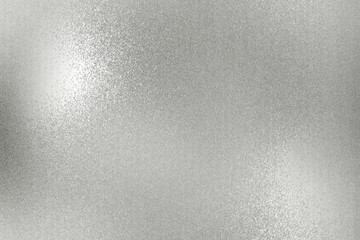 Fototapeta na wymiar Shiny wave silver metal plate, abstract texture background