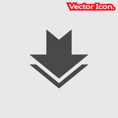 Download files icon isolated sign symbol and flat style for app, web and digital design. Vector illustration.