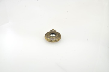 a classic yellow clock-shaped necklace